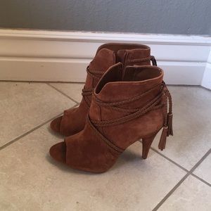 Vince Camuto peep toe booties